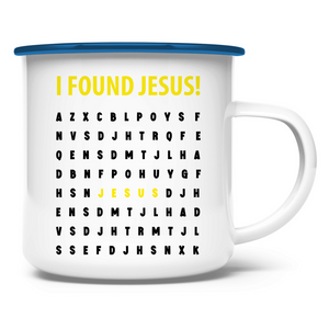 Emaille Tasse i found jesus