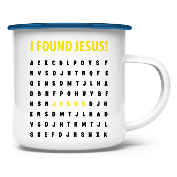 Emaille Tasse i found jesus