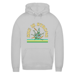 Damen Hoodie she is strong