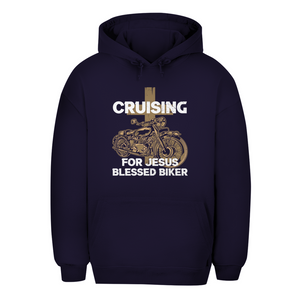Unisex Oversize Hoodie cruising for jesus blessed biker