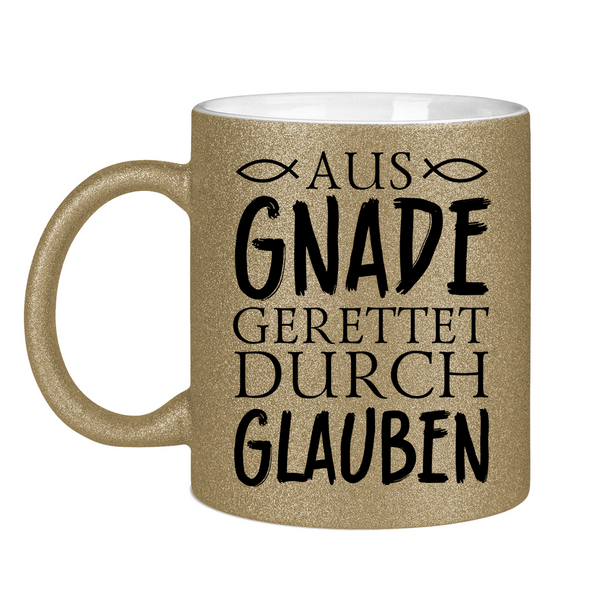 Glitzertasse aus gnade gerettet