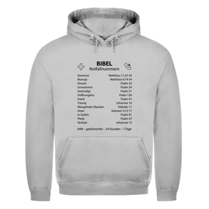Herren Hoodie bibel notfallnummern
