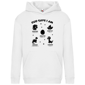 Kinder Hoodie god says i am amazing psalm 139:14