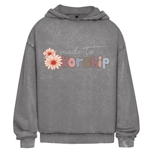 Oversize Washed Hoodie made to worship