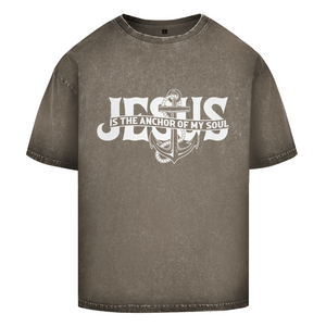 Oversize Washed T-Shirt jesus the anchor of my soul