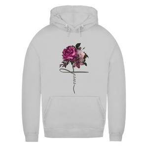 Damen Hoodie jesus blumen