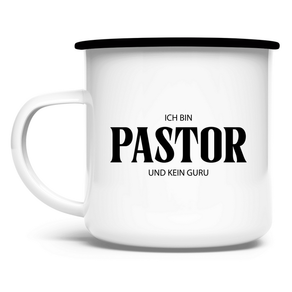 Emaille Tasse ja, ich bin pastor