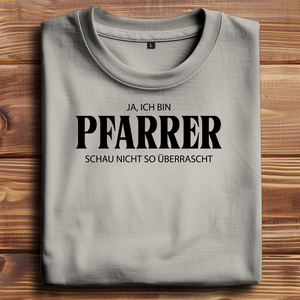 Oversize T-Shirt ich bin pfarrer