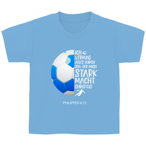 Kinder T-Shirt stark macht valleyball spieler philipper 4.13