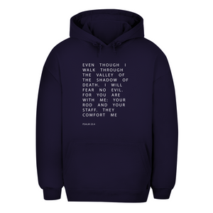 Unisex Oversize Hoodie i will fear no evil psalm 23:4