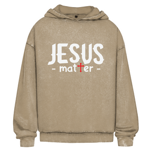 Oversize Washed Hoodie jesus matter