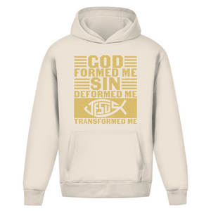 Oversize Hoodie Ohne Kordel god formed me