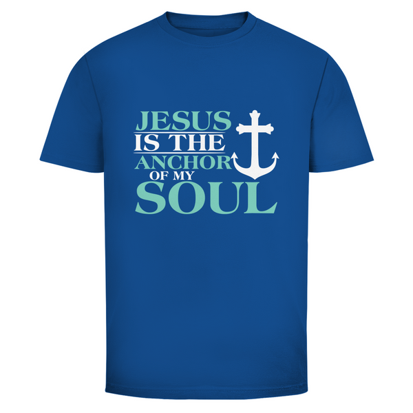 Herren T-Shirt jesus is the anchor of my soul segeln