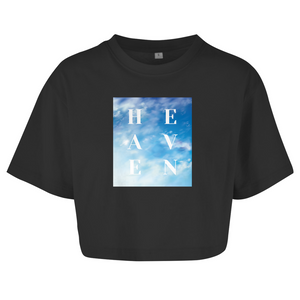 Damen Oversize Crop Top heaven