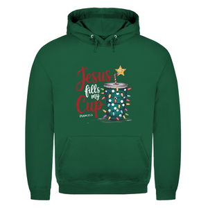 Herren Hoodie jesus fills my cup psalm 23.5