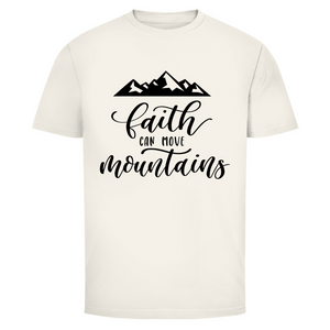 Herren T-Shirt faith can move mountains