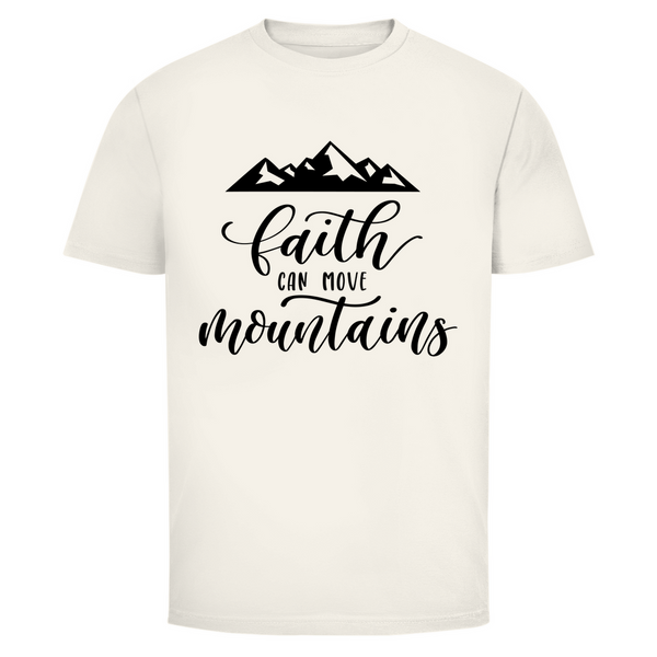 Herren T-Shirt faith can move mountains