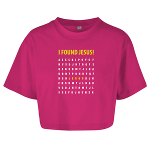 Damen Oversize Crop Top i found jesus
