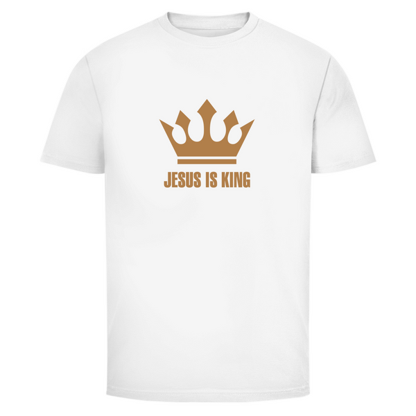 Herren T-Shirt jesus is king krone