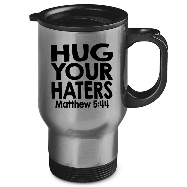 Edelstahl-Thermobecher hug your haters matthew 5:44