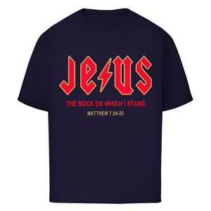 Oversize T-Shirt jesus the rock matthew 7:24-25