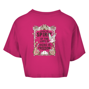 Damen Oversize Crop Topwhere the spirit of the lord