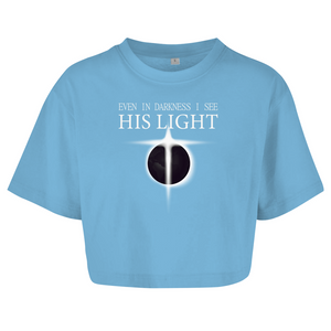 Damen Oversize Crop Top even in darkness i see his light