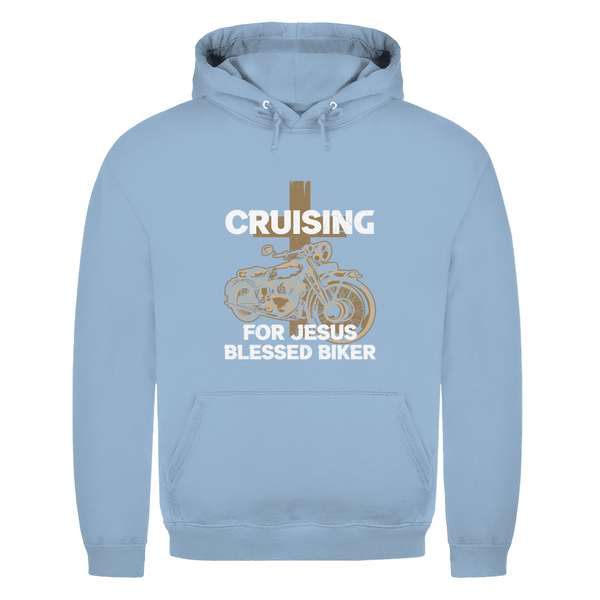 Herren Hoodie cruising for jesus blessed biker