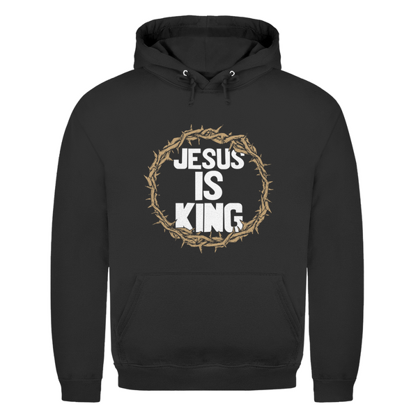 Herren Hoodie jesus is king dornenkrone