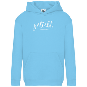 Kinder Hoodie geliebt 1 johannes 4:16
