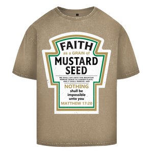 Oversize Washed T-Shirt nothing shall be impossible matthew 17:20