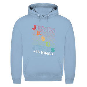 Herren Hoodie jesus is king retro