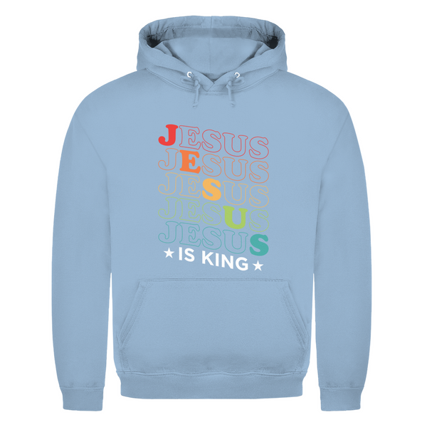 Herren Hoodie jesus is king retro