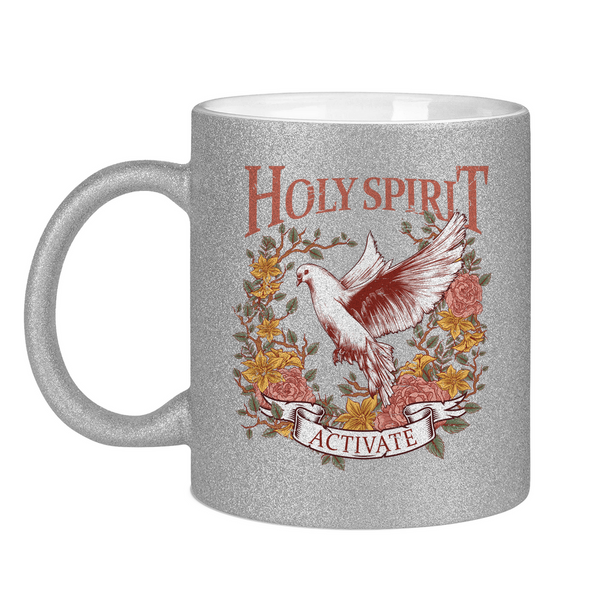 Glitzertasse holy spirit activate taube