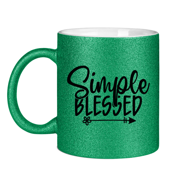 Glitzertasse simple blessed