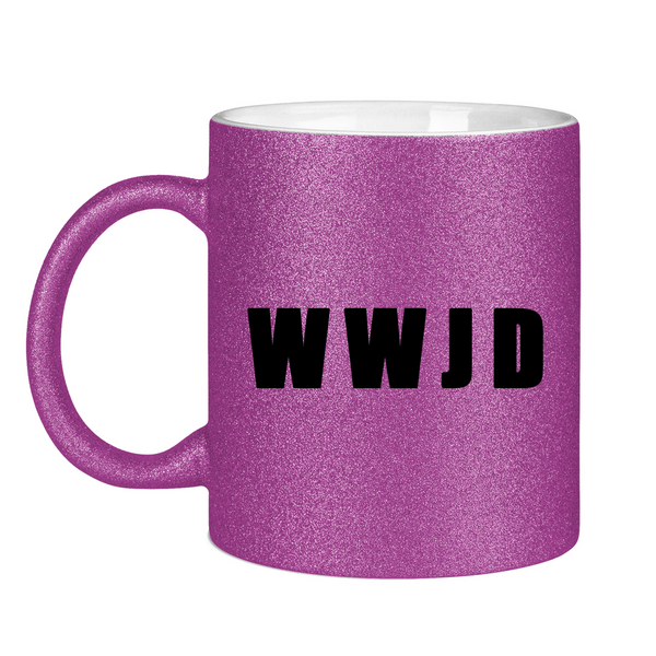 Glitzertasse wwjd