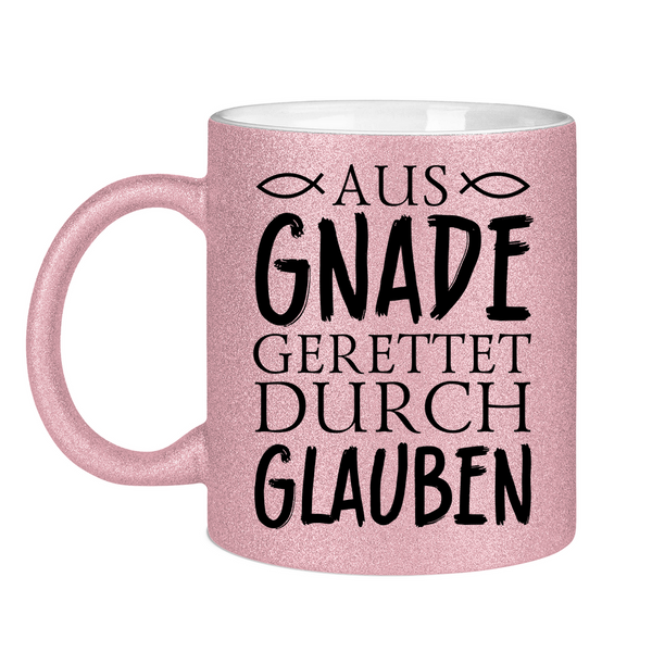 Glitzertasse aus gnade gerettet