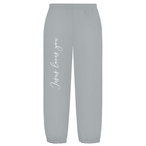 Oversize Fluffy Sweatpants jesus loves you