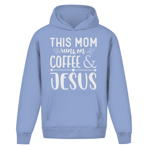 Oversize Hoodie Ohne Kordel this mom runs on coffee and jesus