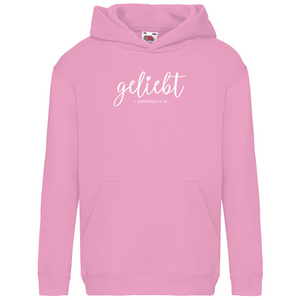 Kinder Hoodie geliebt 1 johannes 4:16