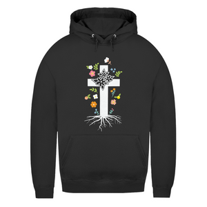 Damen Hoodie kreuz roots