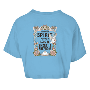 Damen Oversize Crop Topwhere the spirit of the lord