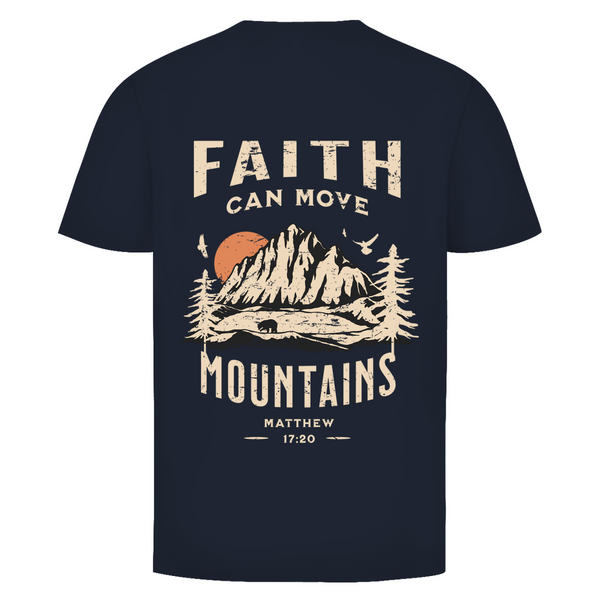 Herren T-Shirt faith can move mountains matthew 17:20