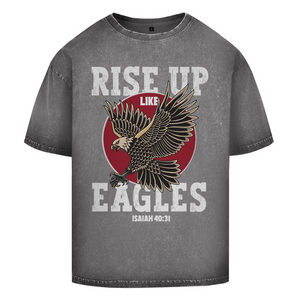 Oversize Washed T-Shirt rise up like eagles isaiah 40:31