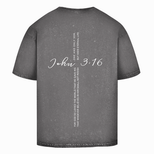 Oversize Washed T-Shirt for god so loved the world john 3:16