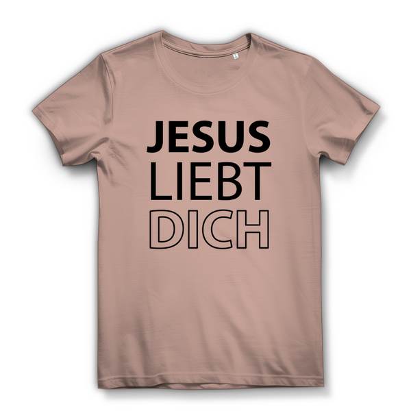 Damen Bio T-Shirt jesus liebt dich