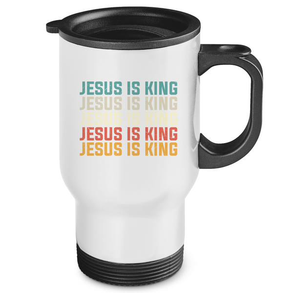 Edelstahl-Thermobecher jesus is king