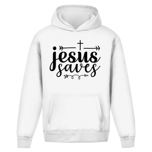 Oversize Hoodie Ohne Kordel jesus saves
