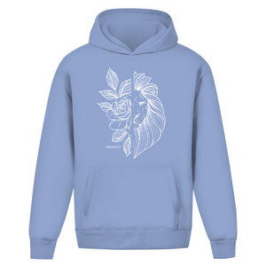 Oversize Hoodie Ohne Kordel Blume Löwe jesaja 33,17
