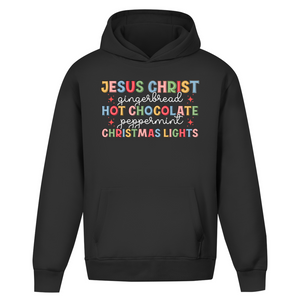Oversize Hoodie Ohne Kordel jesus christ gingerbread